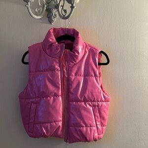 Shiny Pink Puffer Vest